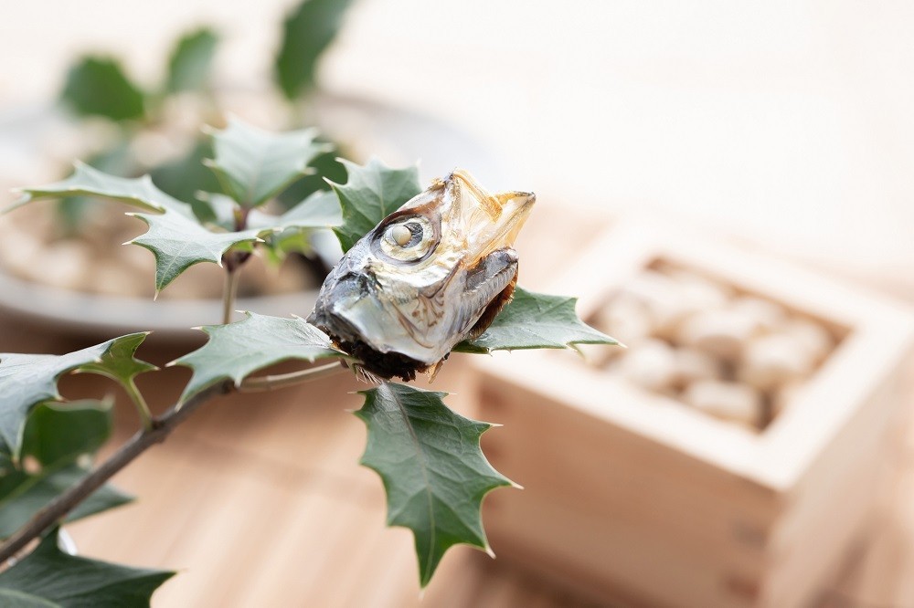 節分の「ひいらぎいわし」飾り