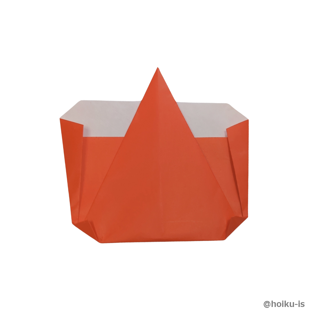 下の左右の角を折る