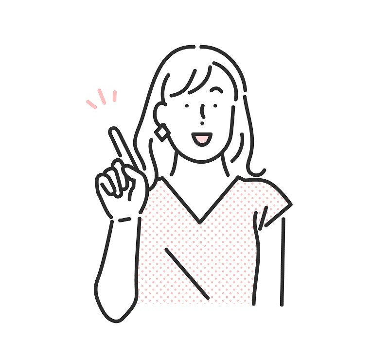 閃く女性のイラスト
