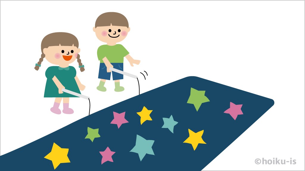 天の川の星を釣る子どもたち