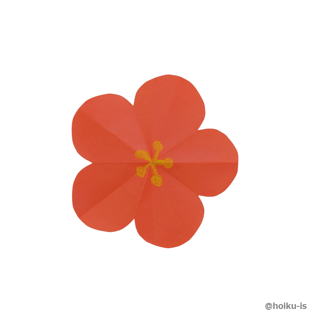 おしべを描いたら出来上がり