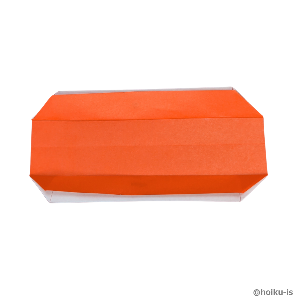 真ん中の辺を折る