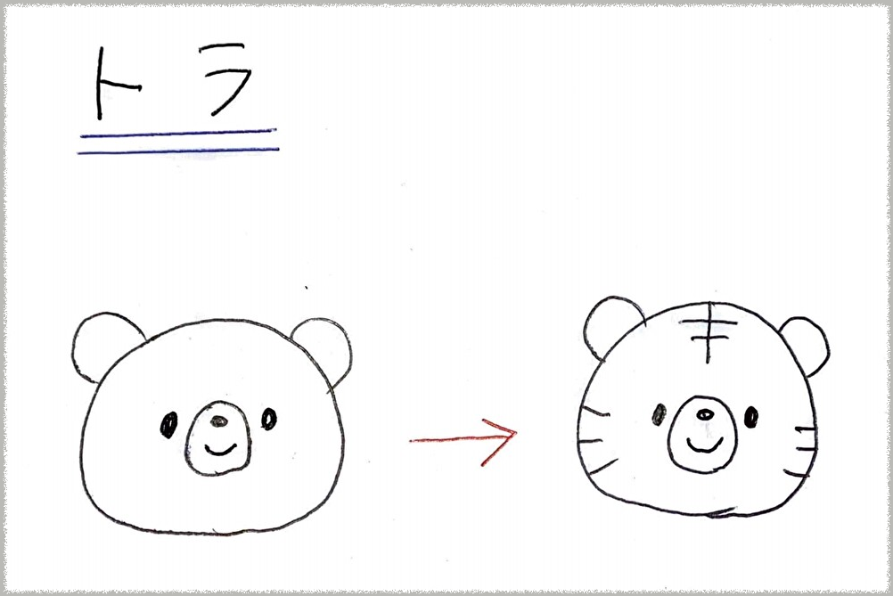 トラのイラストの描き方