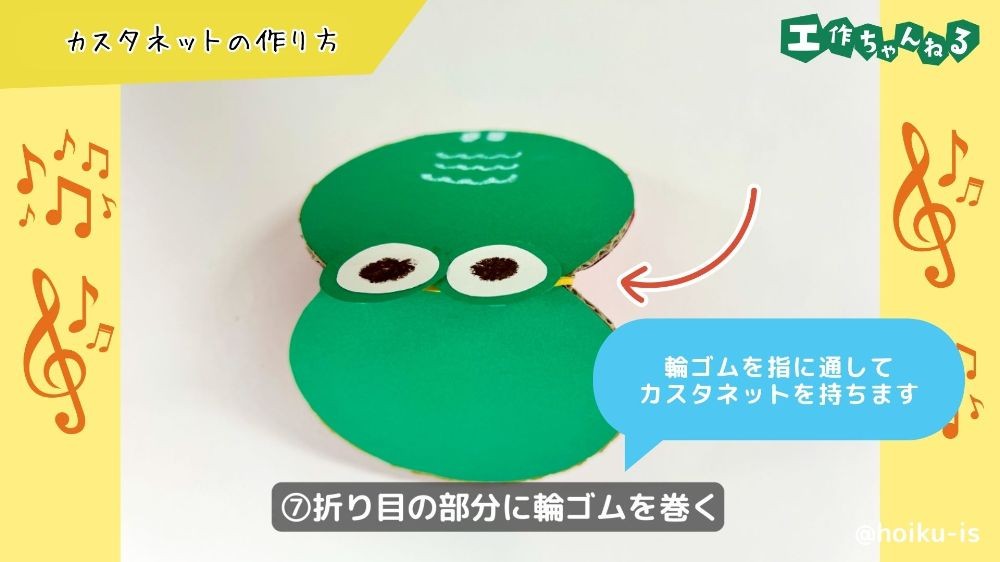 輪ゴムを巻く