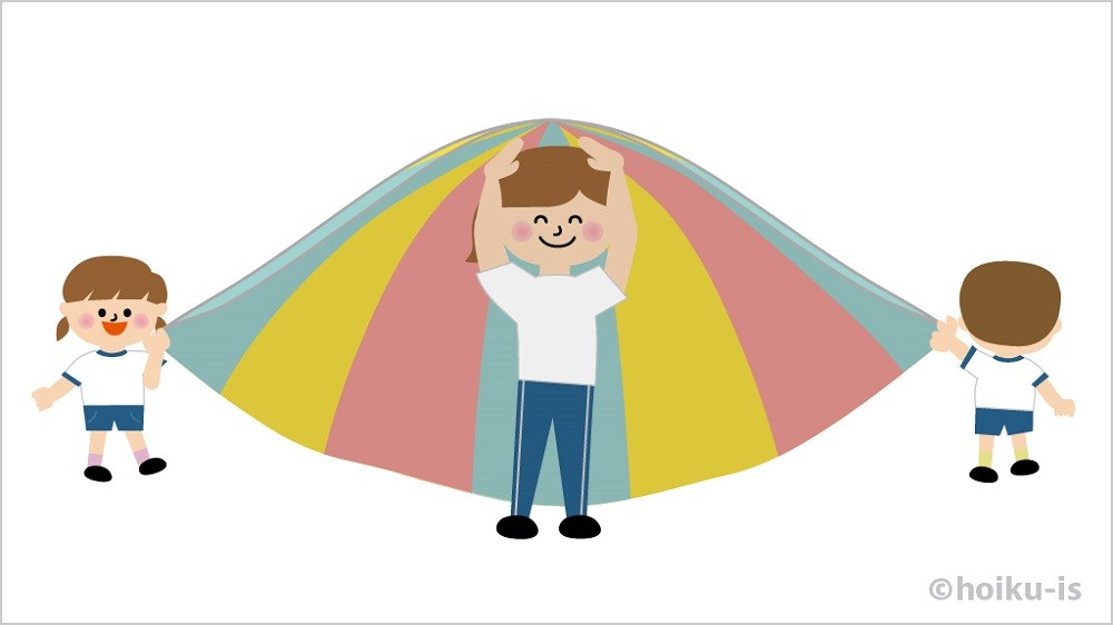 メリーゴーランド（パラバルーン技）の遊び方イラスト解説②