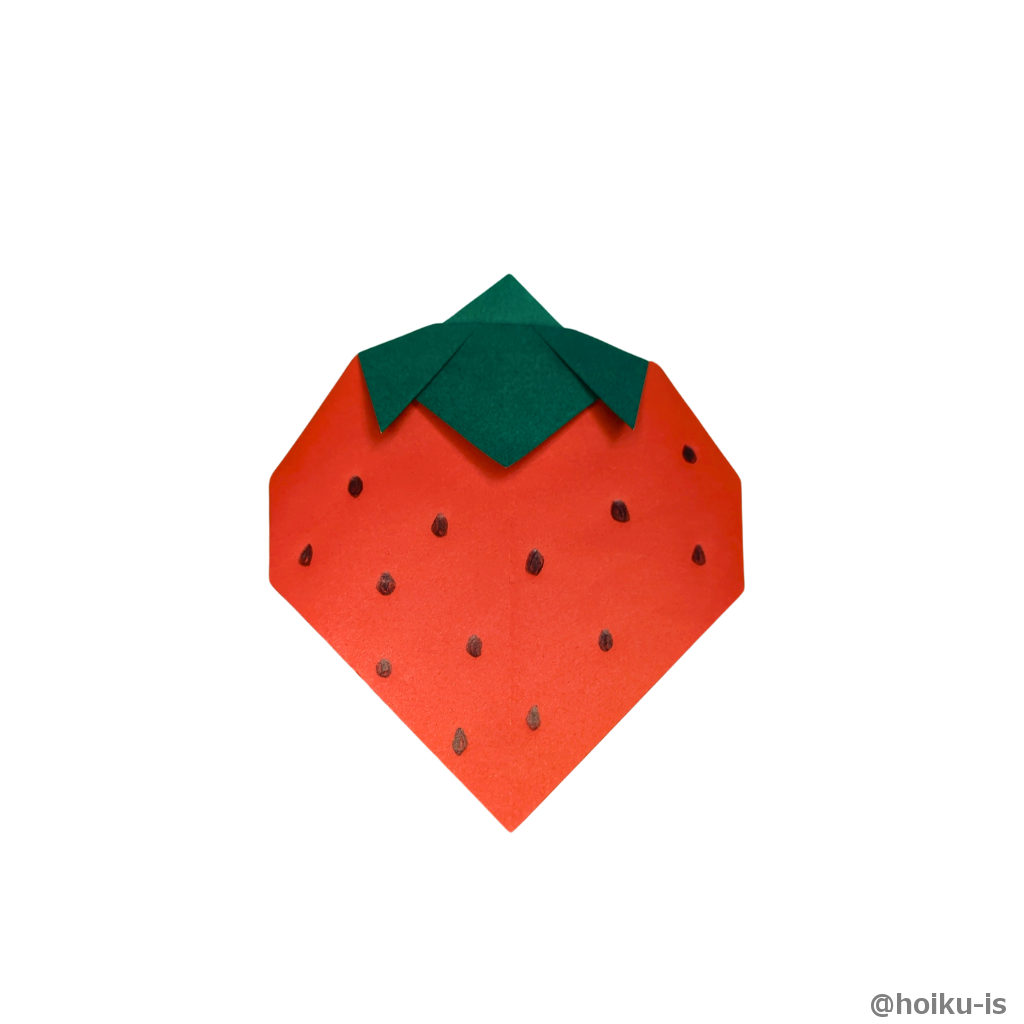 いちごのつぶつぶをかく