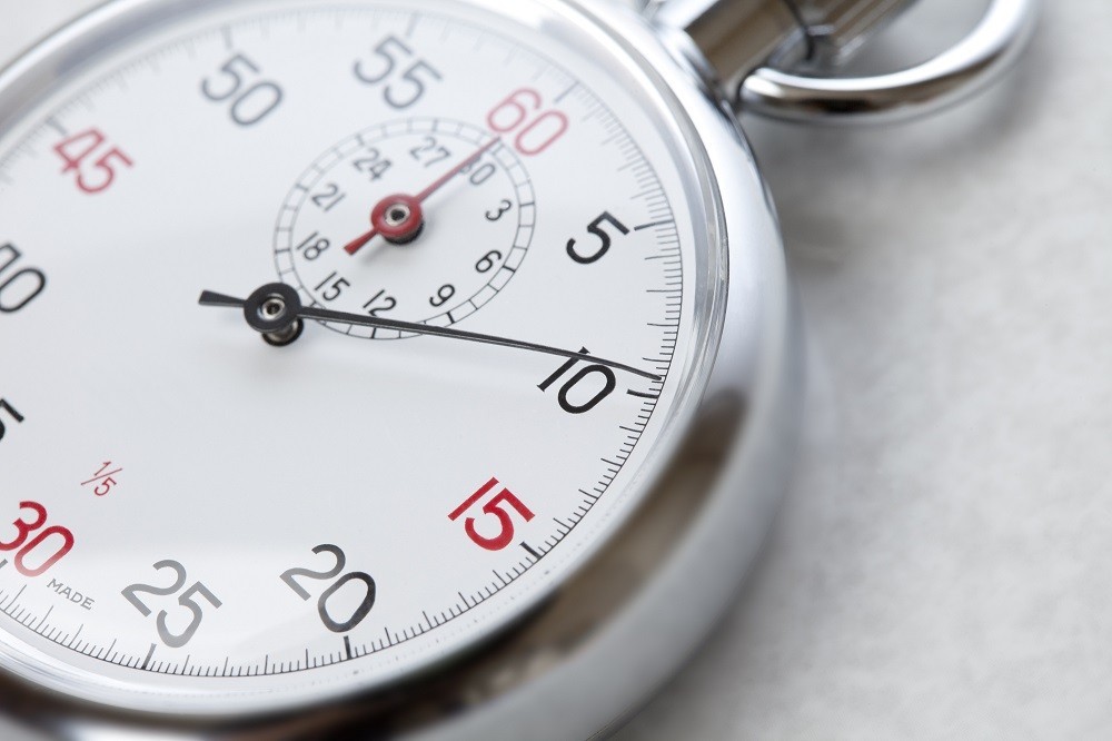 ストップウォッチの秒針