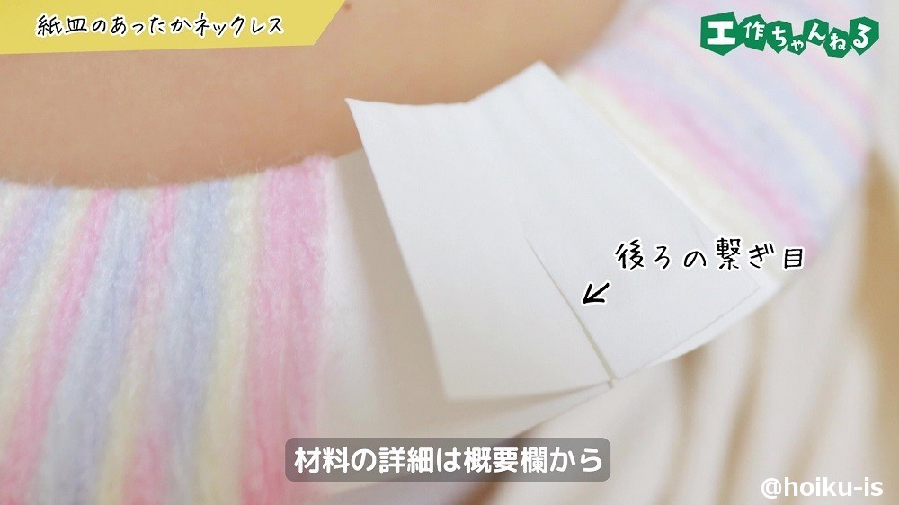 紙皿ネックれるの裏側