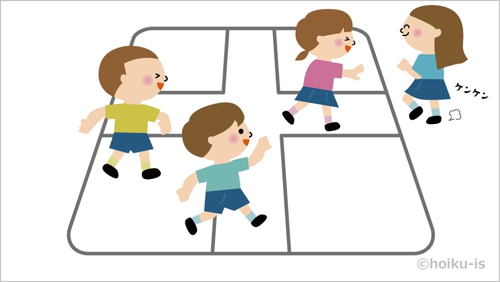 アレンジ鬼ごっこ「十字鬼」の遊び方③