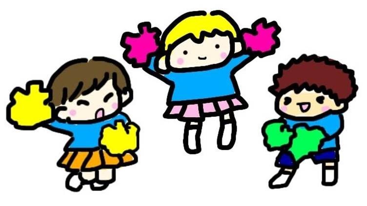 子ども達が元気に遊んでいるイラスト