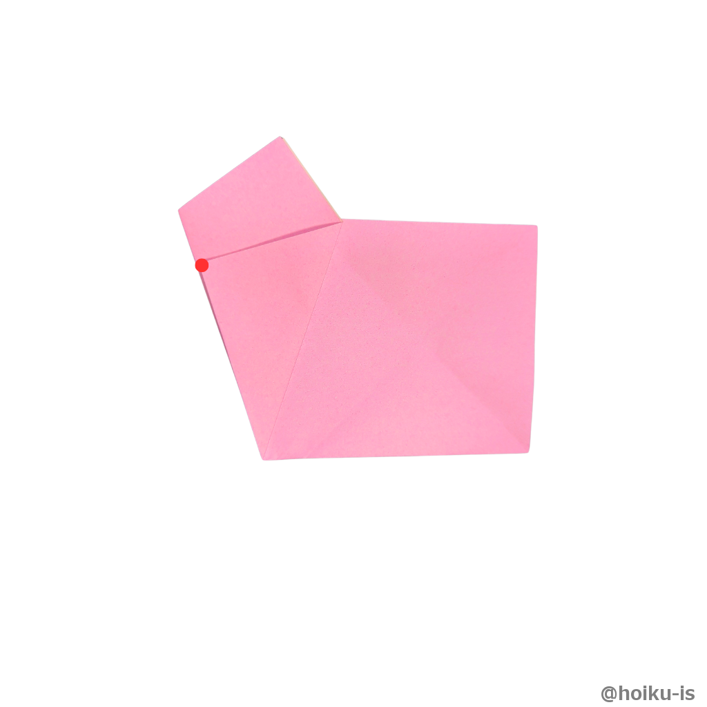 ④で折った辺を折り返す