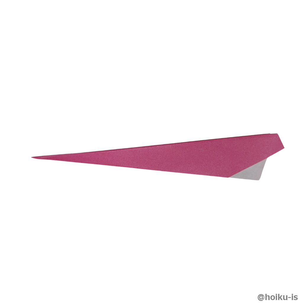 もう片方の辺も同様に折る