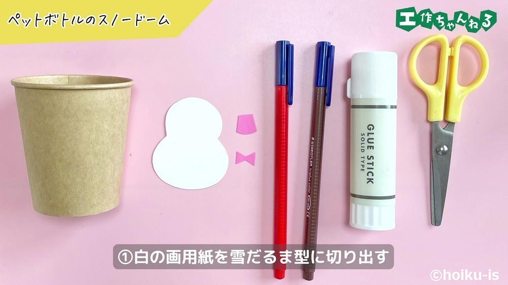 ペットボトルのスノードームの製作手順1
