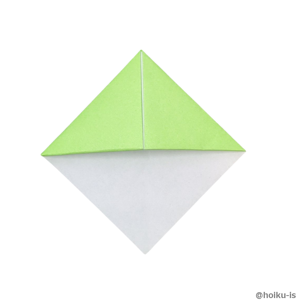 折りこんだら上下を逆にする