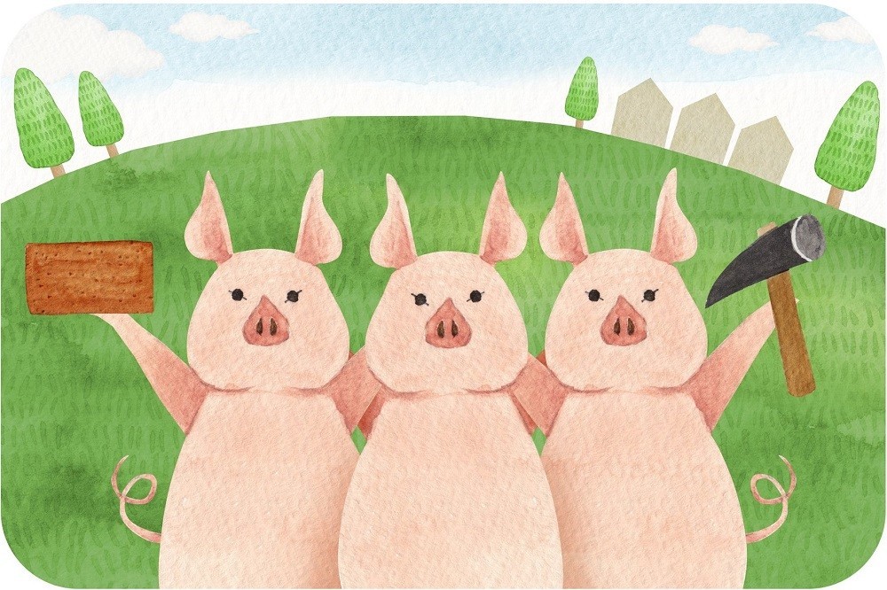 『3びきのこぶた』のイメージイラスト