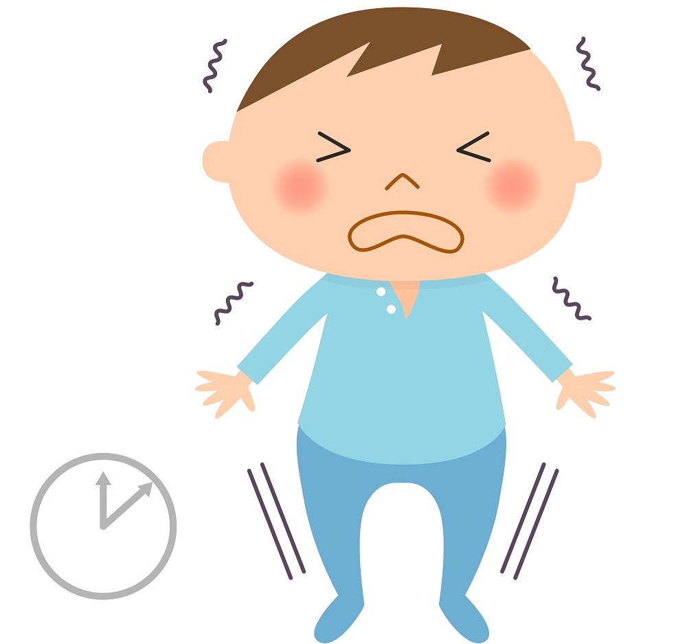 てんかんの発作が起きている子どものイラスト