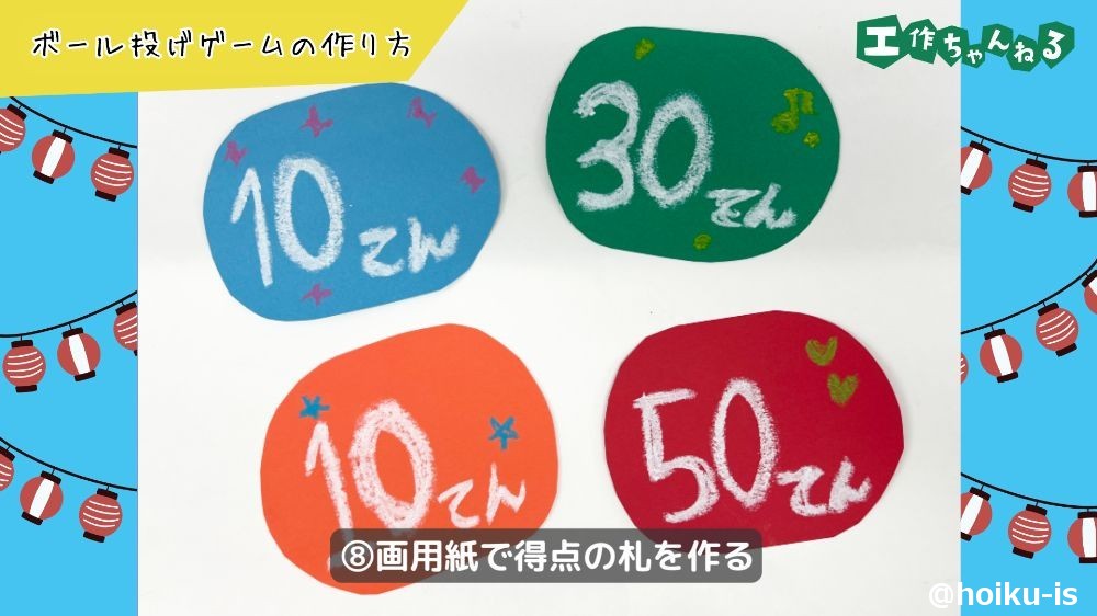 得点の書かれた札