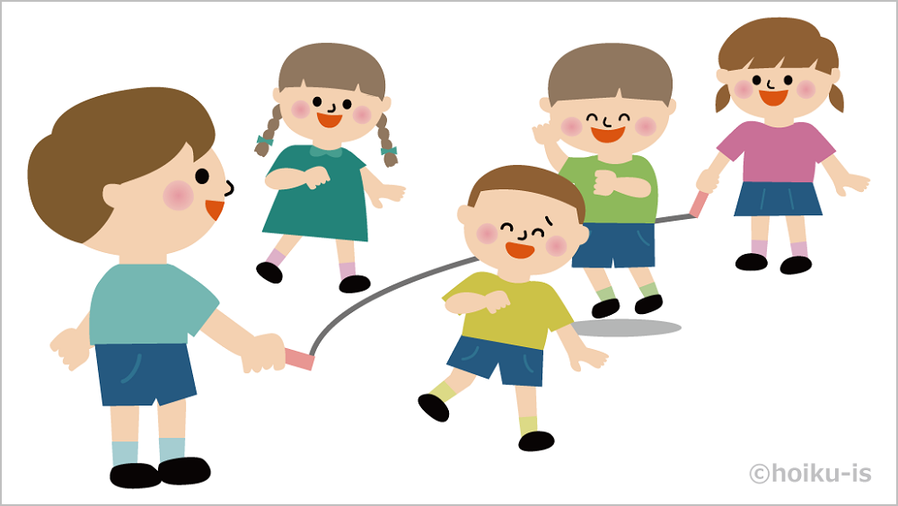 縄跳び遊び「お嬢さんお入んなさい」の遊び方手順③