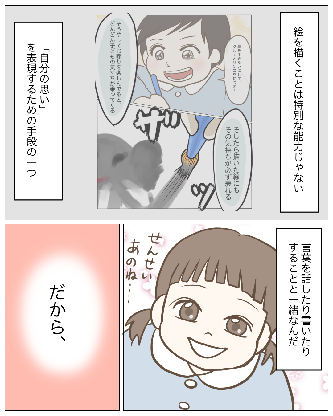 絵を描くことは自分の気持ちを表現すること