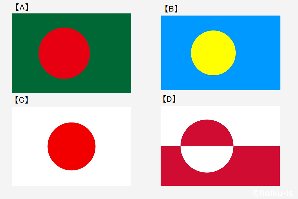 国旗当てクイズの出題画像