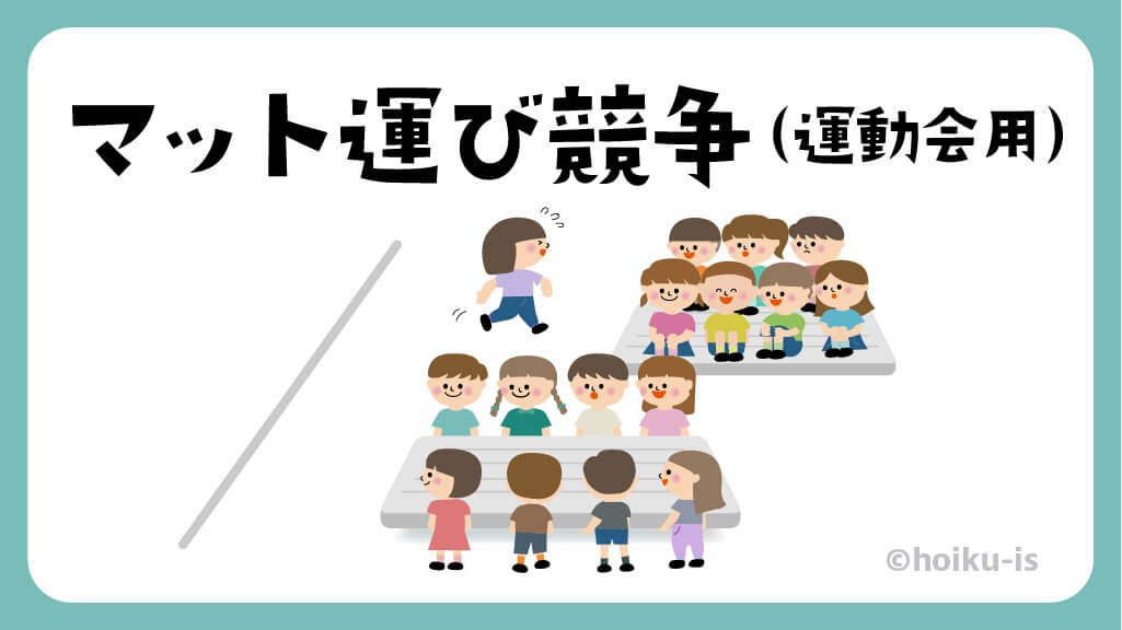 「マット運び競争」遊びのタイトルイメージ