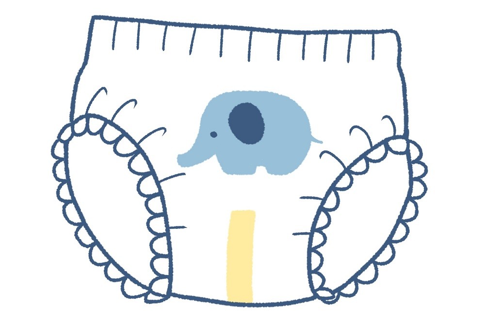 子ども用のトレーニングパンツのイラスト