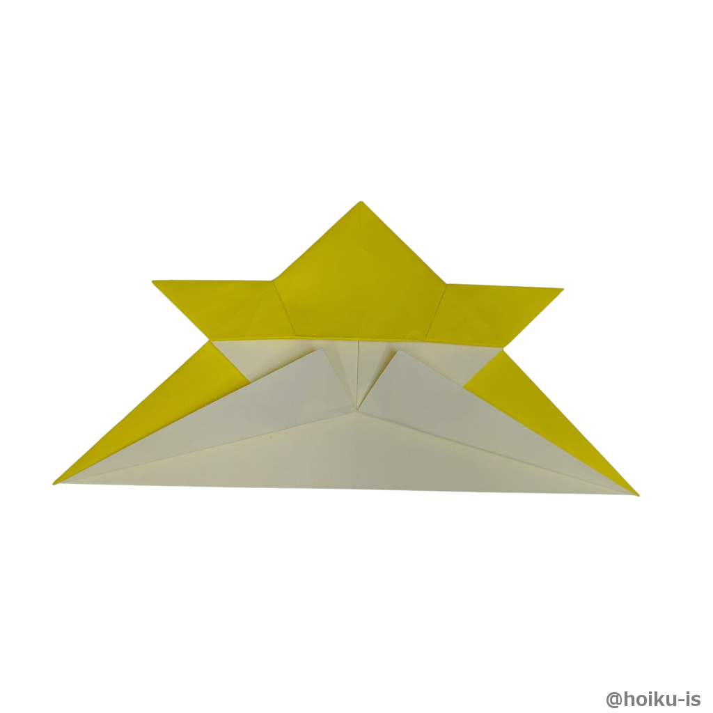 左の辺も同様に折る