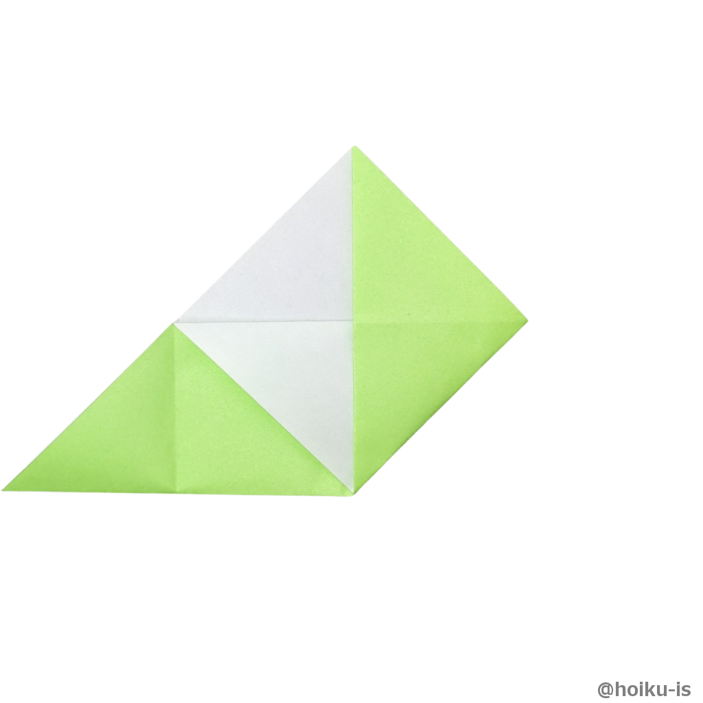 右の角を上の角に合わせておる