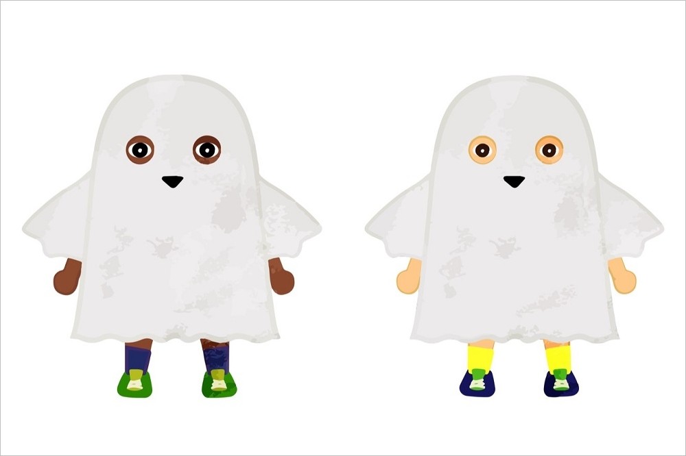 お化けに仮装した子どもたちのイラスト