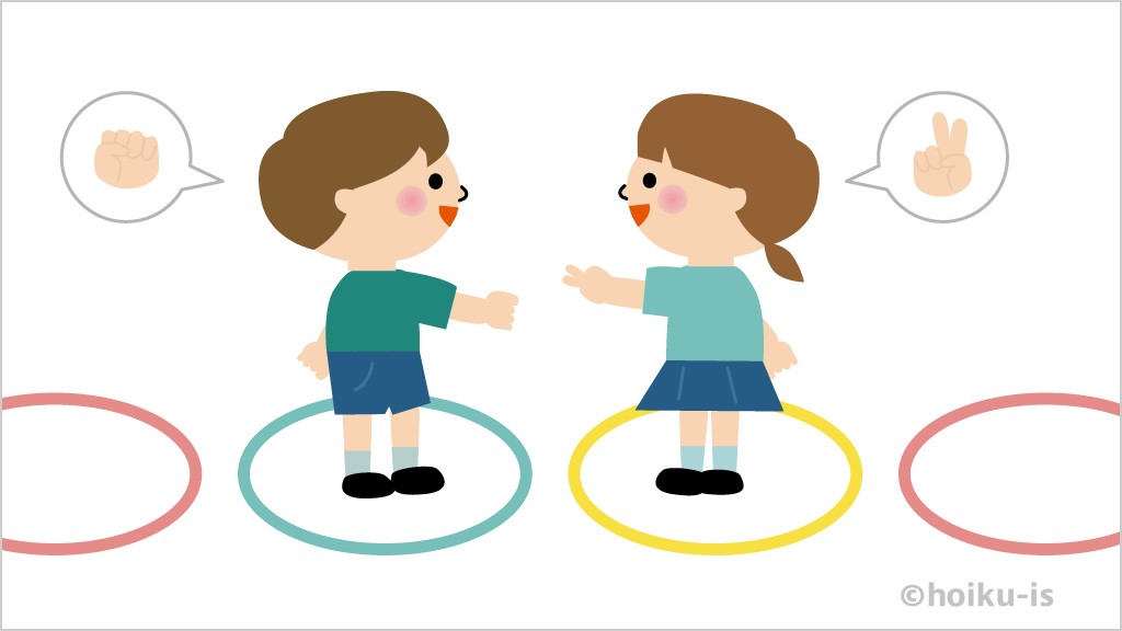 フラフープじゃんけんの遊び方手順②