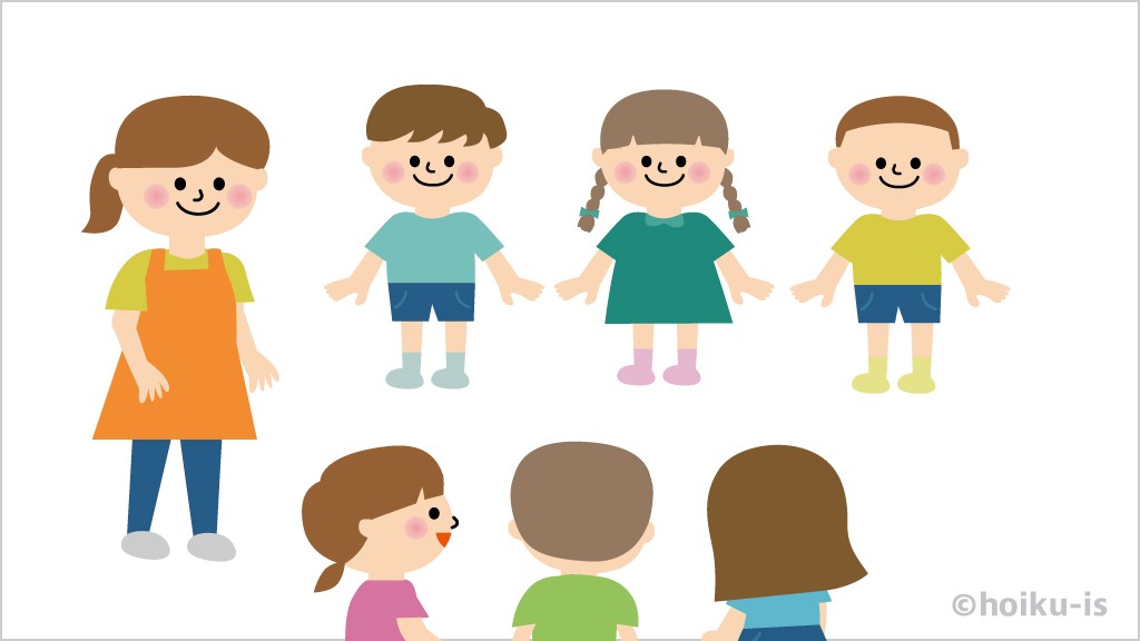子どもたちが前に出ているところ