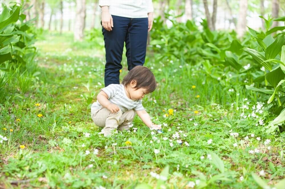自然遊びをする子ども