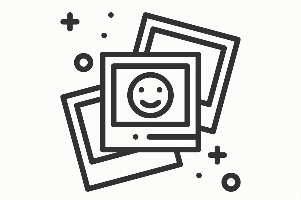 スナップ写真のイメージイラスト