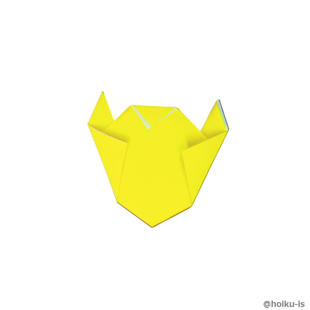 裏返して上の角を少し折る