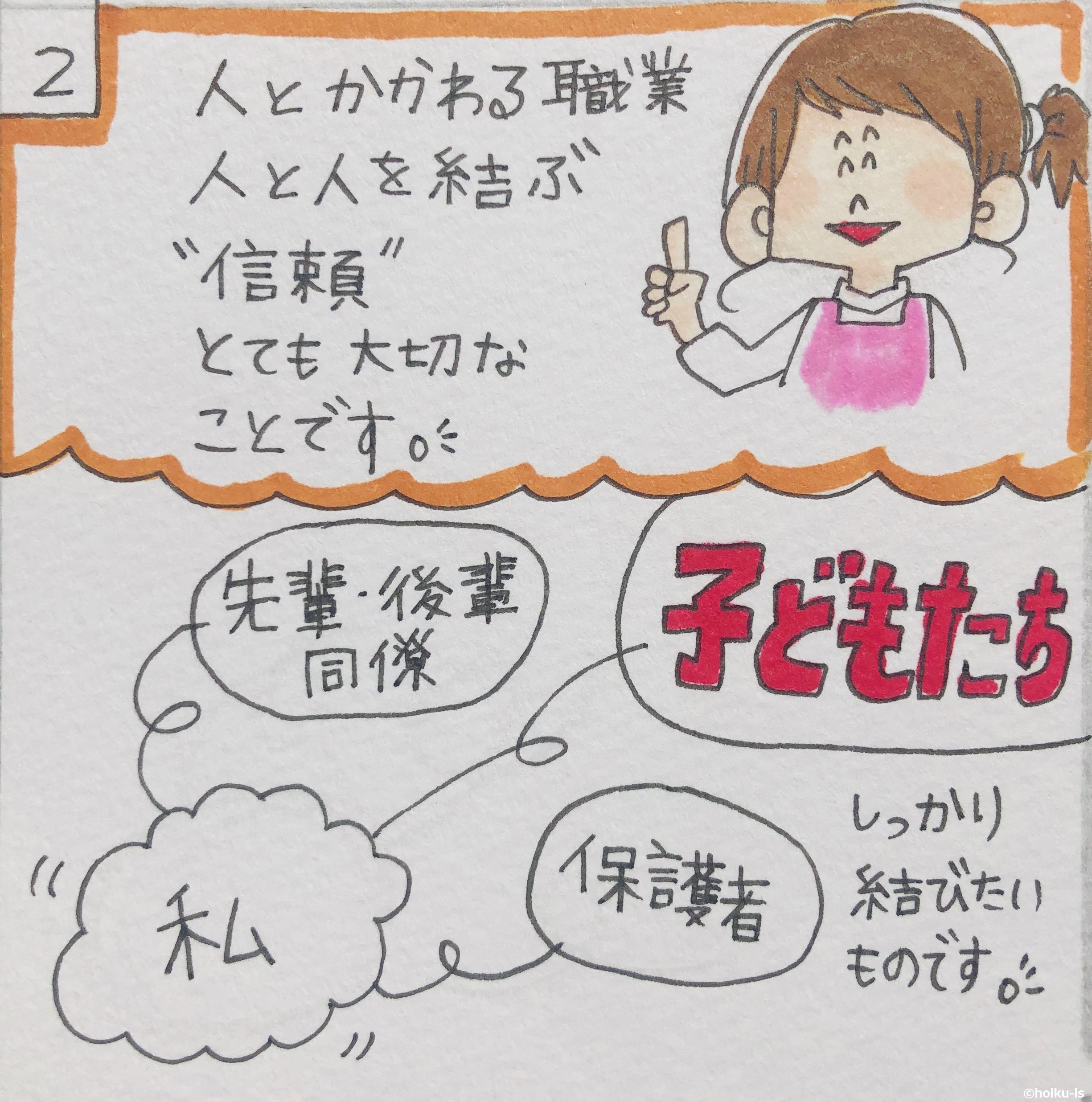 信頼は大切だと解説する先生