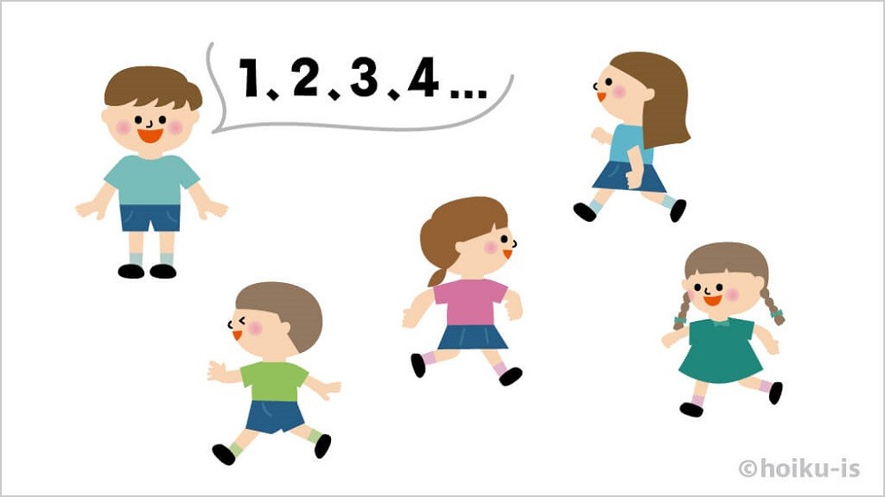 鬼ごっこのバリエーション「色鬼」の遊び方解説イラスト②