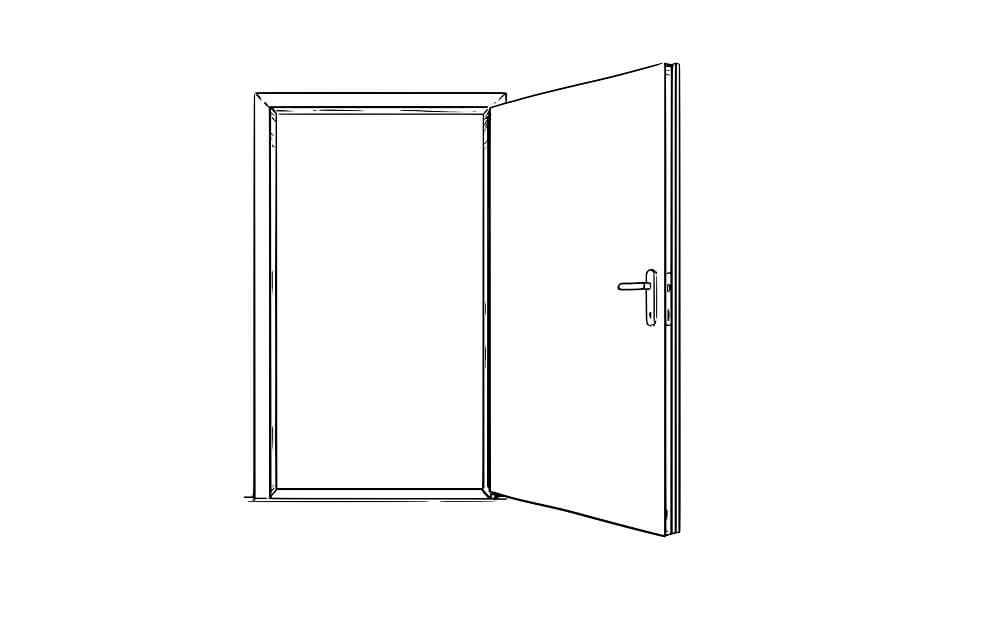 扉が開いているイラストの画像