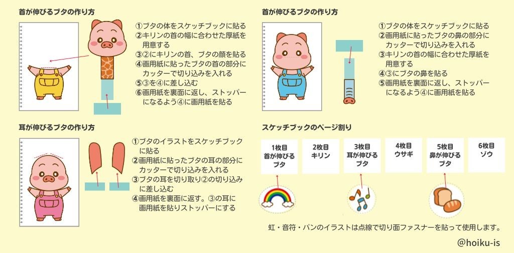 こぶたがみちを」スケッチブックシアター【PDF】｜保育で使える無料