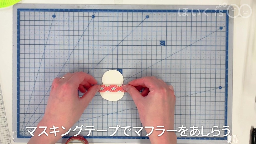 マスキングテープでマフラーをあしらう