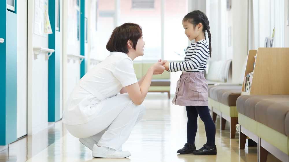 病院内保育のようす