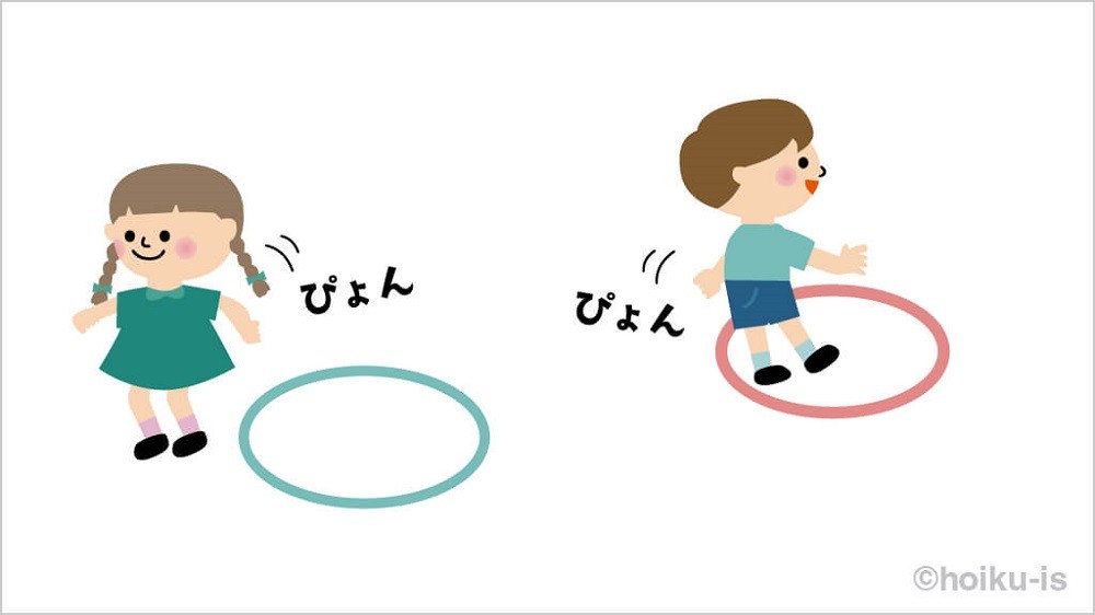 けんけんぱ｜フラフープ遊び【遊び方・ねらい解説】｜保育士・幼稚園