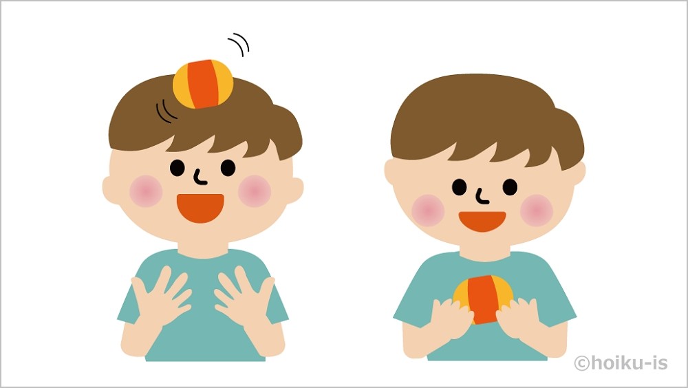 お手玉キャッチの遊び方