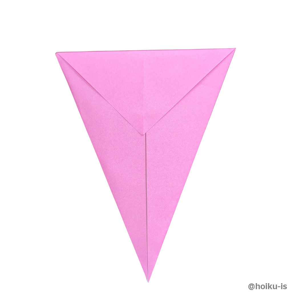 上の角も折ります