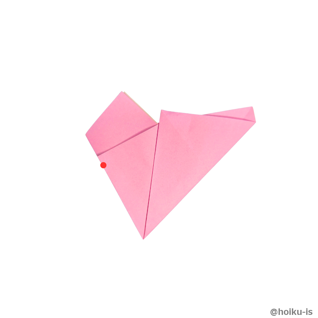 右下の角も折る