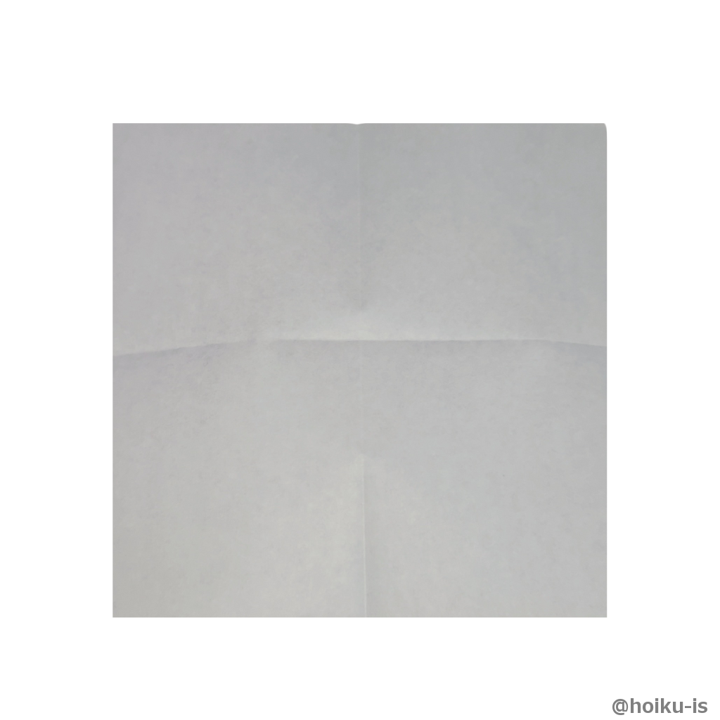 上下左右に折り筋をつける