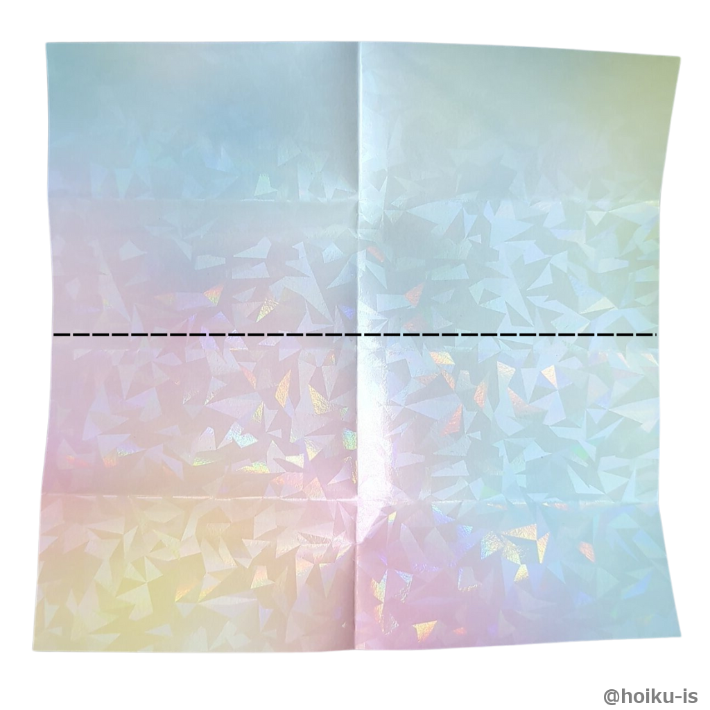 点線で折ります