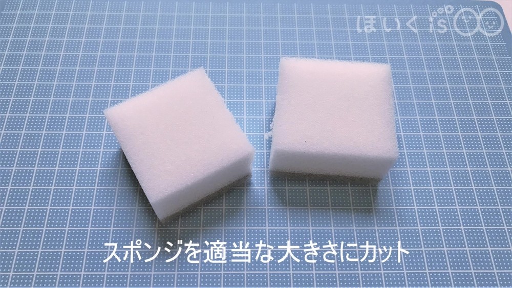 手作りポンポンスタンプの月見だんご【十五夜の壁面】製作手順3