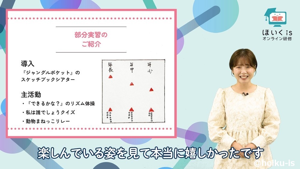 実習での実践例を話すずんちゃん