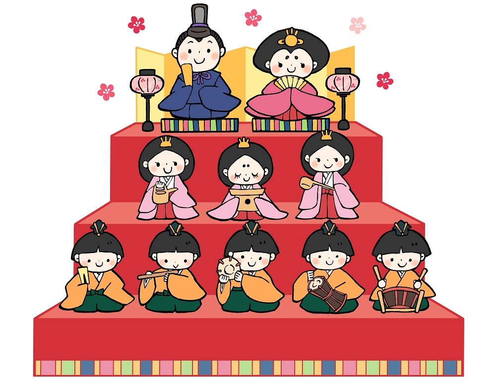 ひな飾りのイラスト