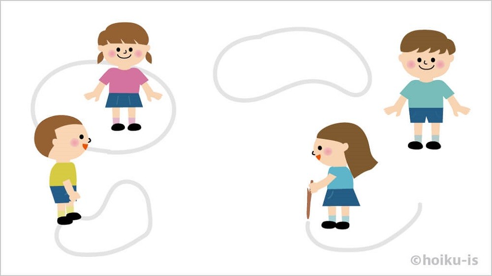 鬼ごっこのバリエーション「島鬼（しまおに）」の遊び方手順①